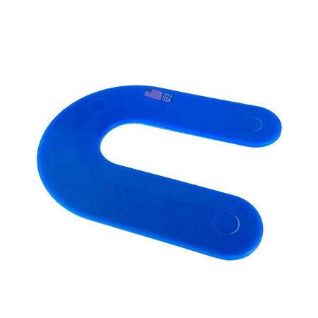 GLAZELOCK 1/16" 2"L x 1 1/2"W 1/2" Slot, U-shaped Horseshoe Plastic Flat Shims Blue 1000pc/box GLZ15